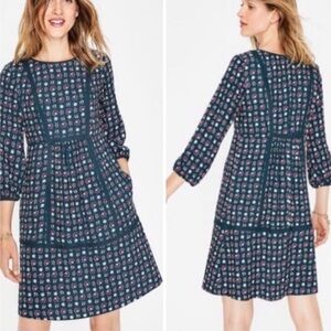 BODEN ‘Luna’ Teal Floral Prairie Dress